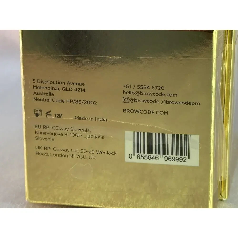 Brow Code Brow Gold Nourishing Growth Oil Regrow Eyebrows New in Box